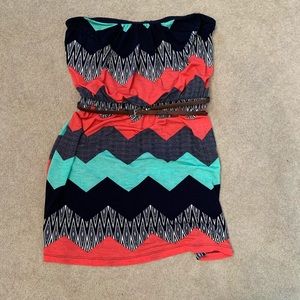 Chevron mini dress